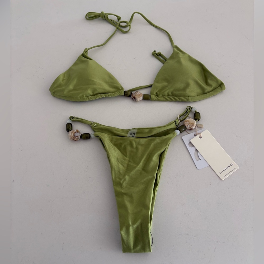 Commense Strappy Ruffle Detail Bikini Set NWT - Picture 2 of 14